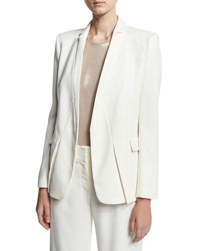 Tuxedo Jacket W/ Notch Detail, White