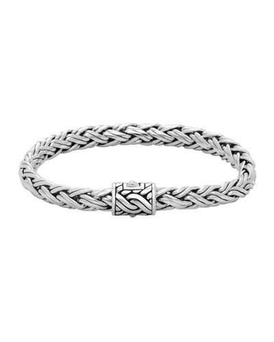Classic Chain Small Silver Braided Bracelet,