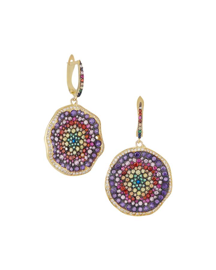Multicolor Round Drop Earrings
