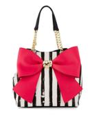 Bow And Arrow Striped Tote Bag,