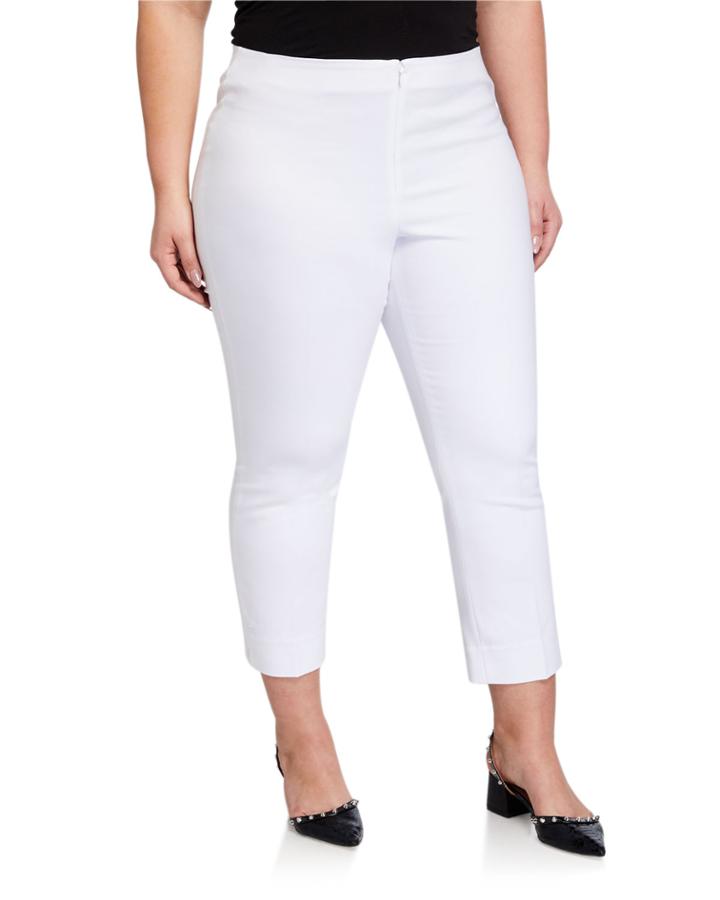 Plus Size Ankle-zip Pants