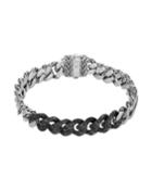 Classic Chain Lava Medium Link Bracelet With Black