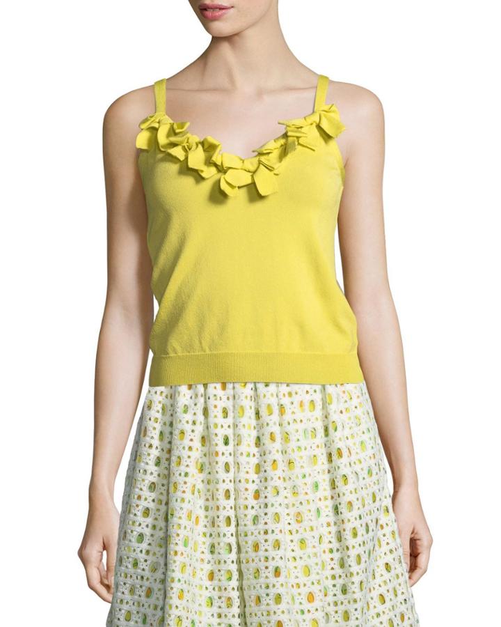 Bow-trim Knit Tank