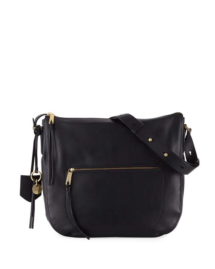 Marli Leather Hobo Bucket Bag