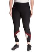 Mesh-inset Performance Leggings, Black,