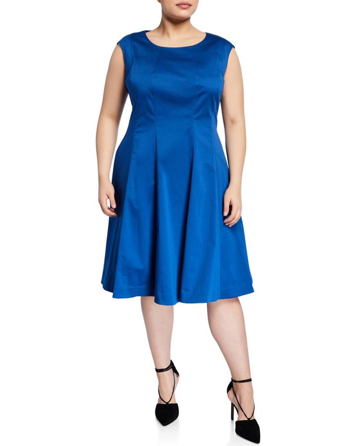 Plus Size Bev Sleeveless A-line Dress
