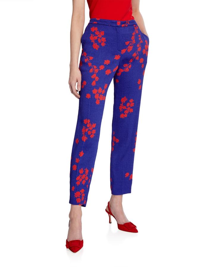Talass Floral-print Crepe Pants