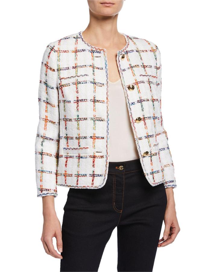 Windowpane Tweed Jacket