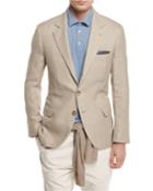 Linen-wool-silk Deconstructed Sport Jacket,