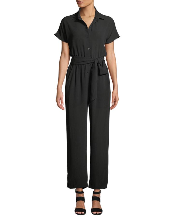 Claire Collared Batwing Jumpsuit