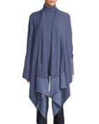 Cozy Cashmere Cascade Cardigan W/ Asymmetric Hem