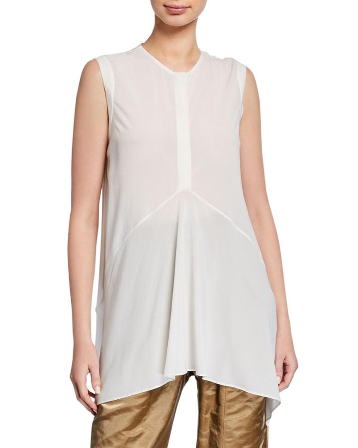 Crewneck Seamed Sleeveless