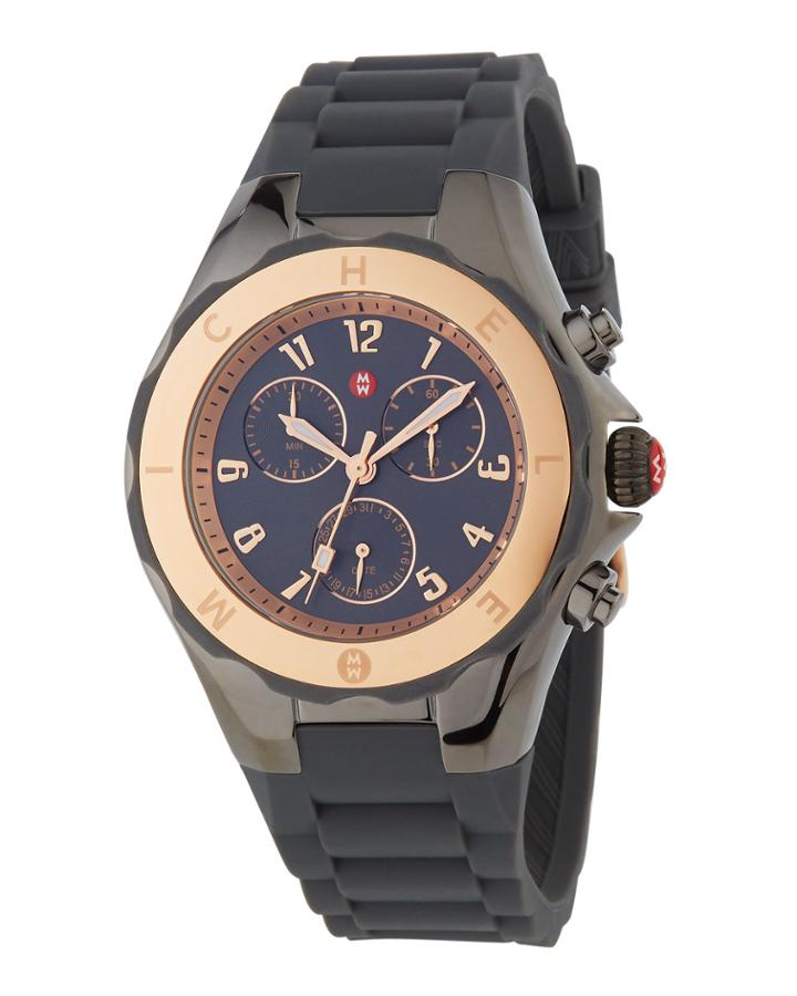 Tahitian Jelly Bean Chronograph Watch, Gray/rose