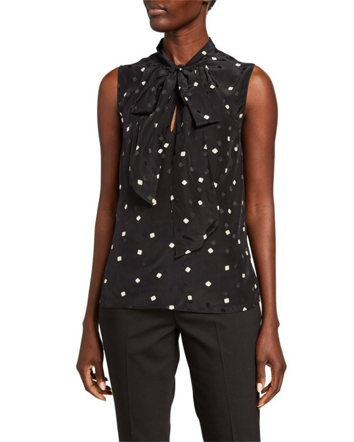 Printed Tie Scarf Sleeveless