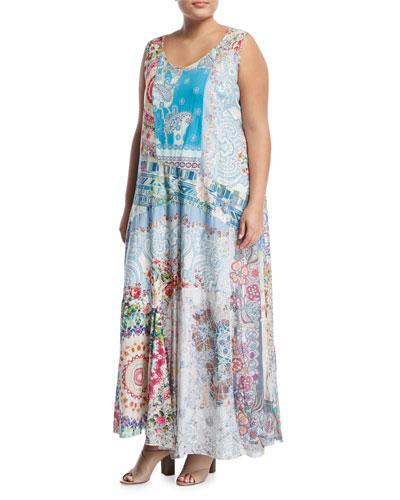Bessy Printed Maxi Dress, Multi,