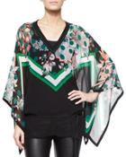 Mixed-print Full-sleeve Tunic