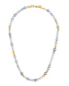 All-around Pearl & Gold Bead Necklace