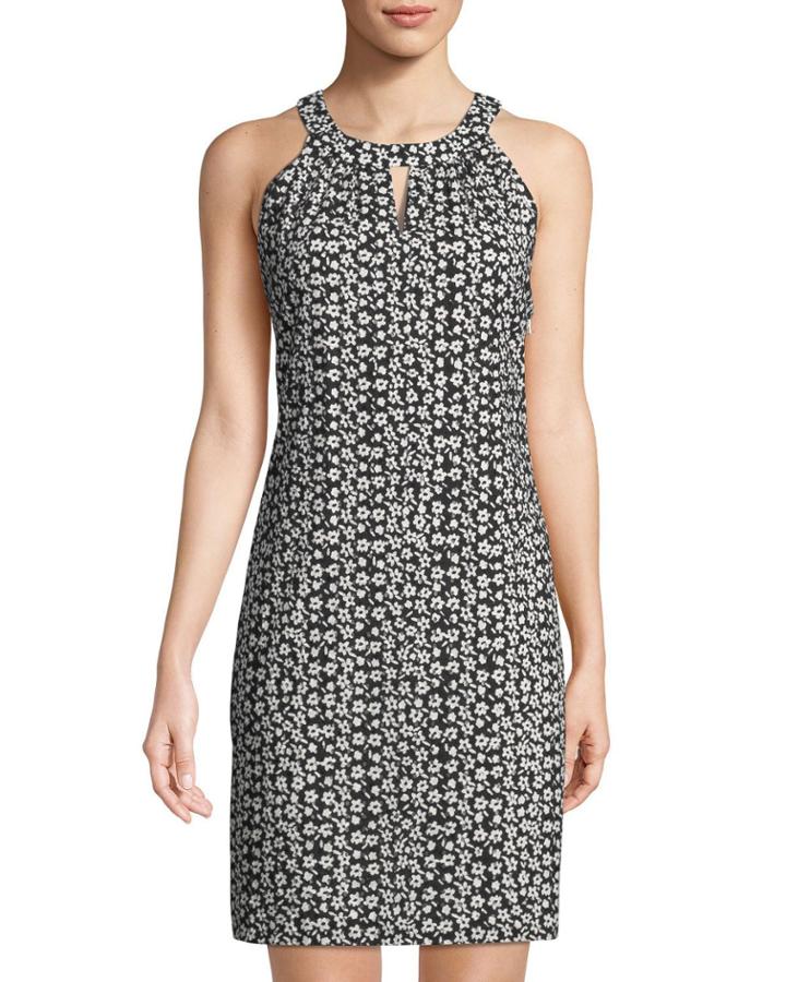 Floral Halter-neck A-line Dress