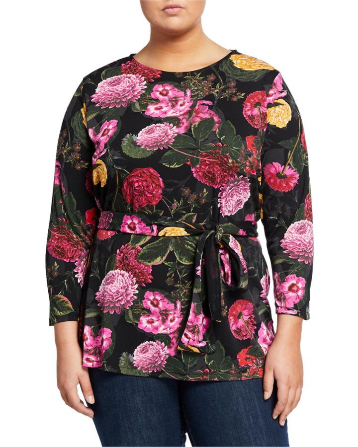 Ginger Floral Belted Top,
