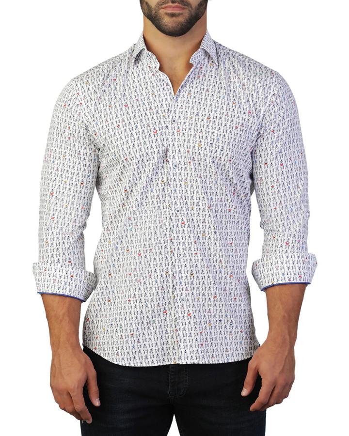Men's Shaped-fit Fibonacci Dog-print