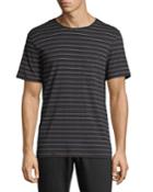 Men's Striped Crewneck Pocket T-shirt