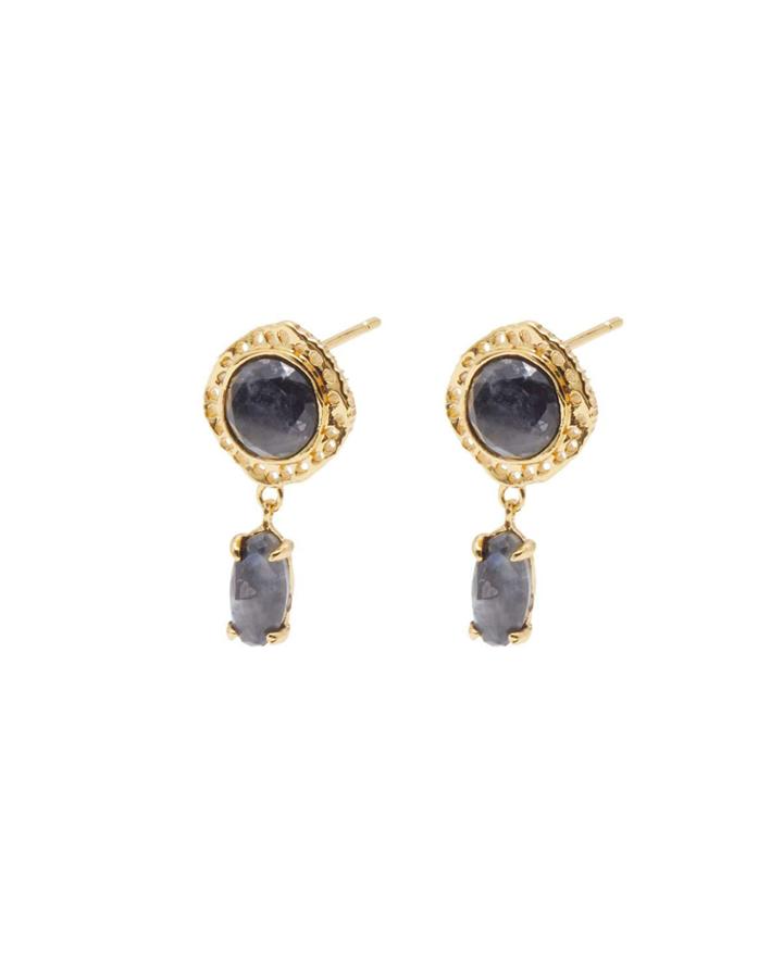 Gia Stone Stud-drop Earrings