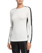 Tuxedo-striped Long-sleeve Tee