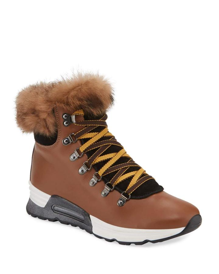 Paguro Rabbit Fur Bootie