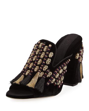 Voltaire Mule Sandal, Black/metallic