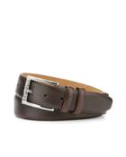 Martin Embossed Leather Belt, Brown