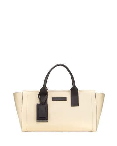 Waxed Canvas Medium Tote Bag, Beige