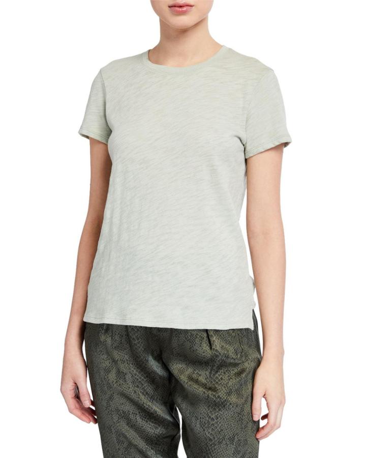 Short-sleeve V-neck Slub Jersey Tee
