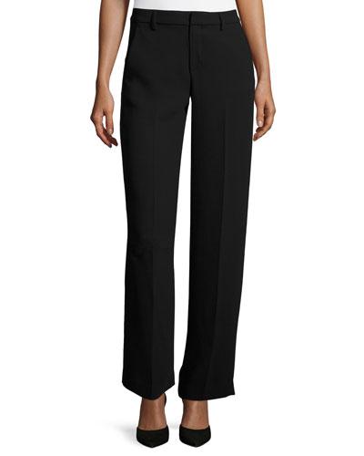 Wide-leg Trousers, Black