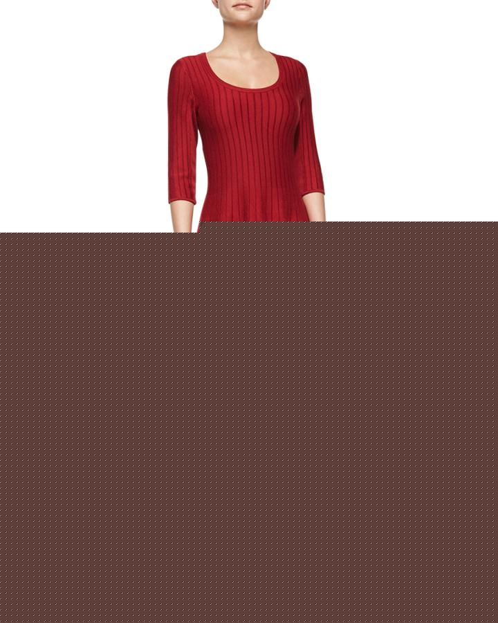 Ponte Combo Handkerchief Hem Tie Dress