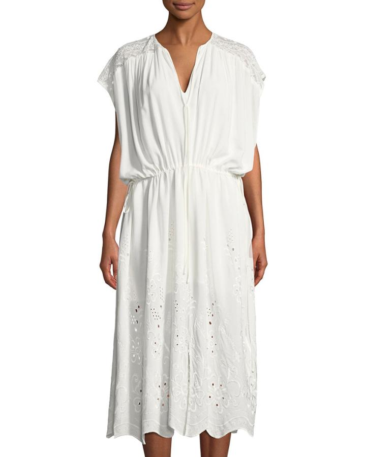 Embroidered Caftan Dress