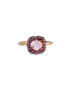 14k Rose Gold Pink Sapphire Cushion Ring,