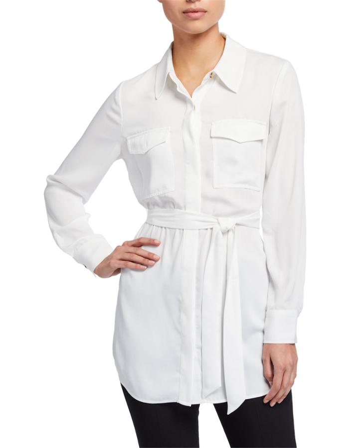Button-down Tunic With Pocket