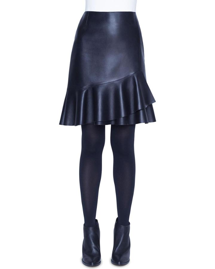 Leather Ruffled Wrap
