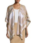 Geometric-print Open-front Jacket,