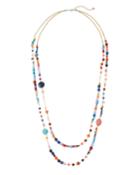 Two-strand Stone & Bead Necklace