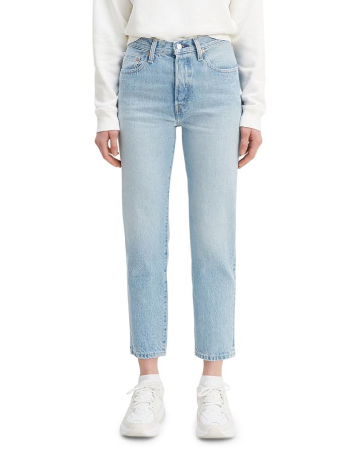 501 Crop High-rise Jeans With Embroidery