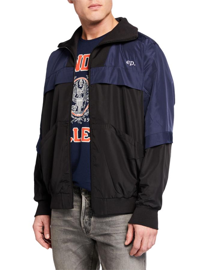 Men's Colorblock Zip-front Jacket