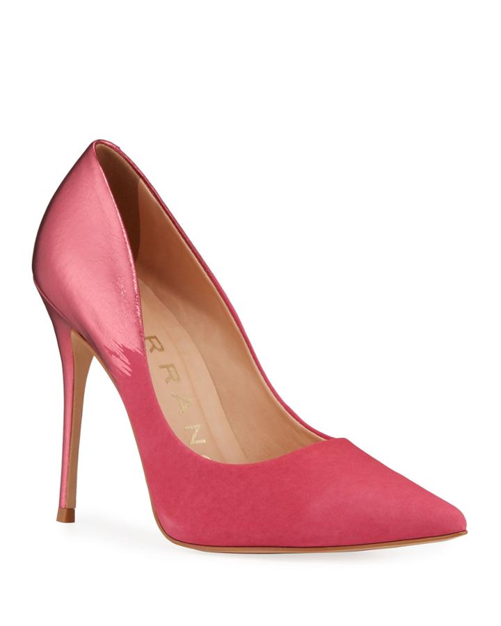 Bella Suede Metallic Etched Pumps
