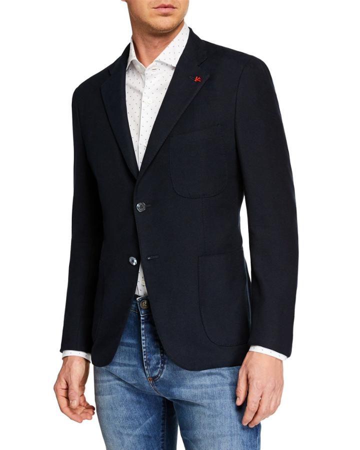 Men's Two-button Patch-pocket Jacket