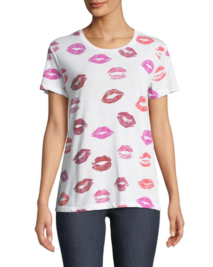 Kiss-print Short-sleeve Tee