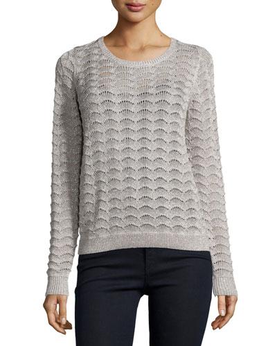 Bernie Long-sleeve Sweater, Platinum