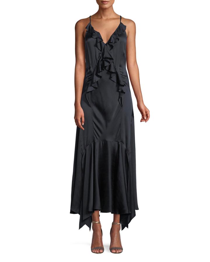 Silk Charmeuse Ruffle