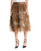 Tiered Tulle Feathered