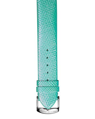 18mm Iridescent Grained Calfskin Watch Strap,