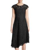 Cap-sleeve Asymmetric Lace
